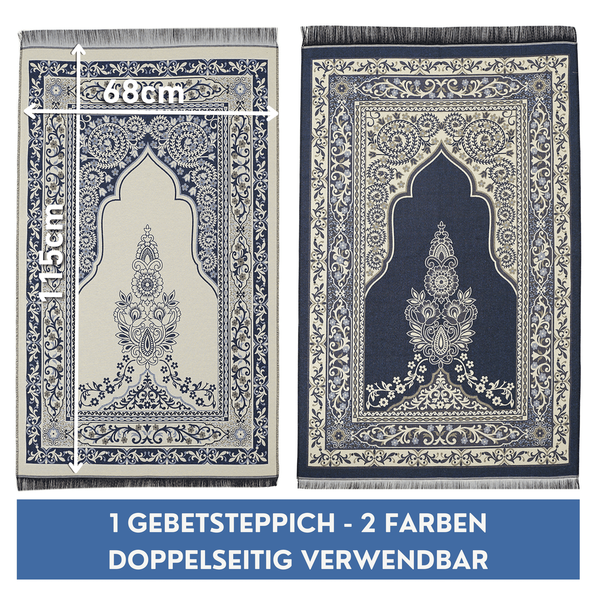 # Imanpaper® Gebetsteppich inkl. Tasche & Tesbih - Extra dünn zum Mitnehmen
