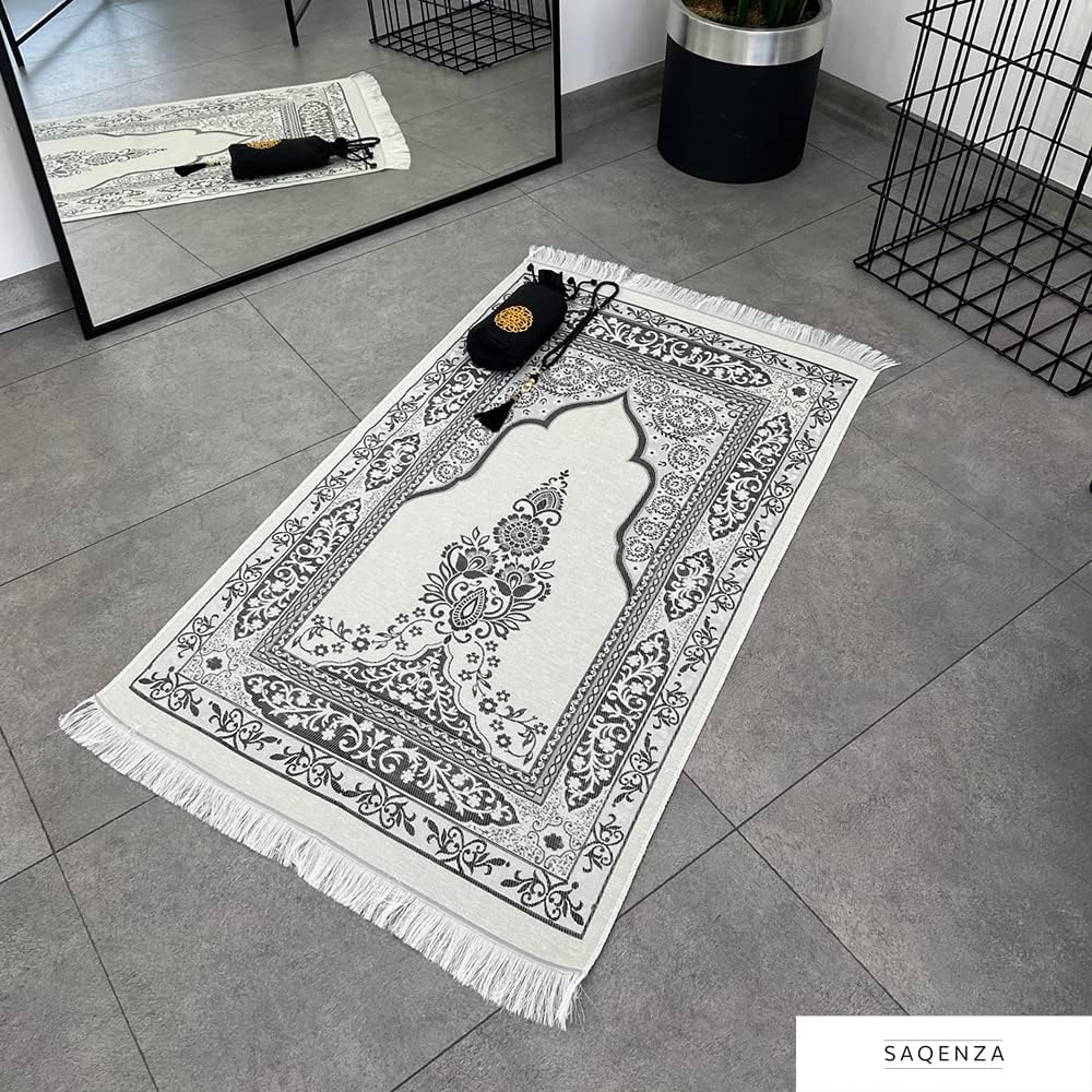 # Imanpaper® Gebetsteppich inkl. Tasche & Tesbih - Extra dünn zum Mitnehmen