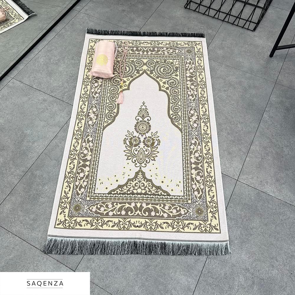 # Imanpaper® Gebetsteppich inkl. Tasche & Tesbih - Extra dünn zum Mitnehmen