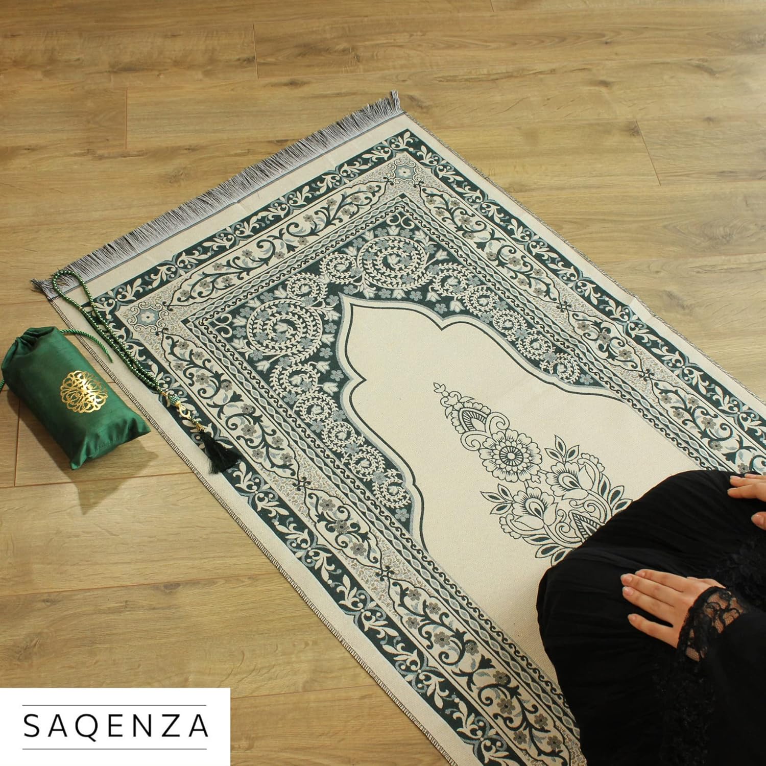 # Imanpaper® Gebetsteppich inkl. Tasche & Tesbih - Extra dünn zum Mitnehmen