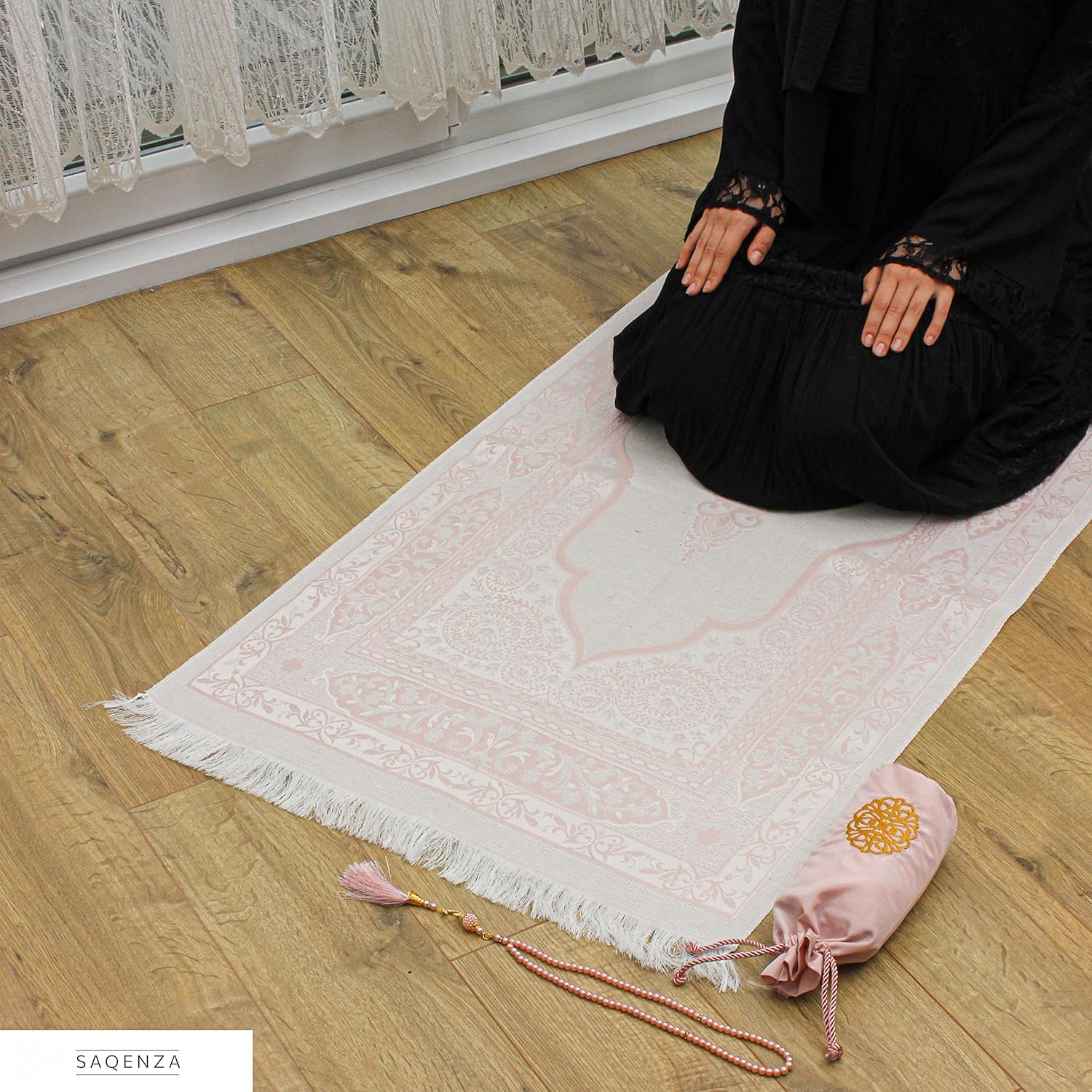 # Imanpaper® Gebetsteppich inkl. Tasche & Tesbih - Extra dünn zum Mitnehmen