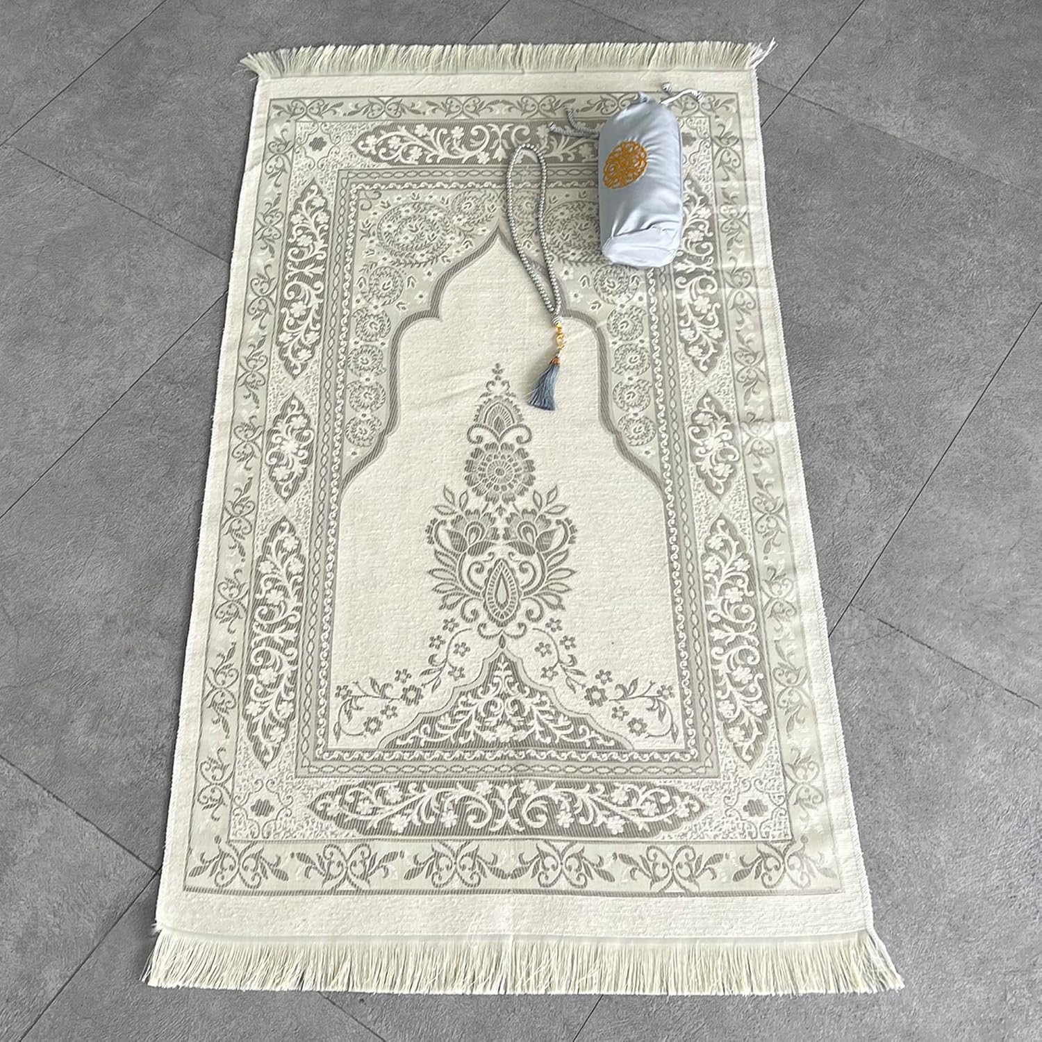 # Imanpaper® Gebetsteppich inkl. Tasche & Tesbih - Extra dünn zum Mitnehmen