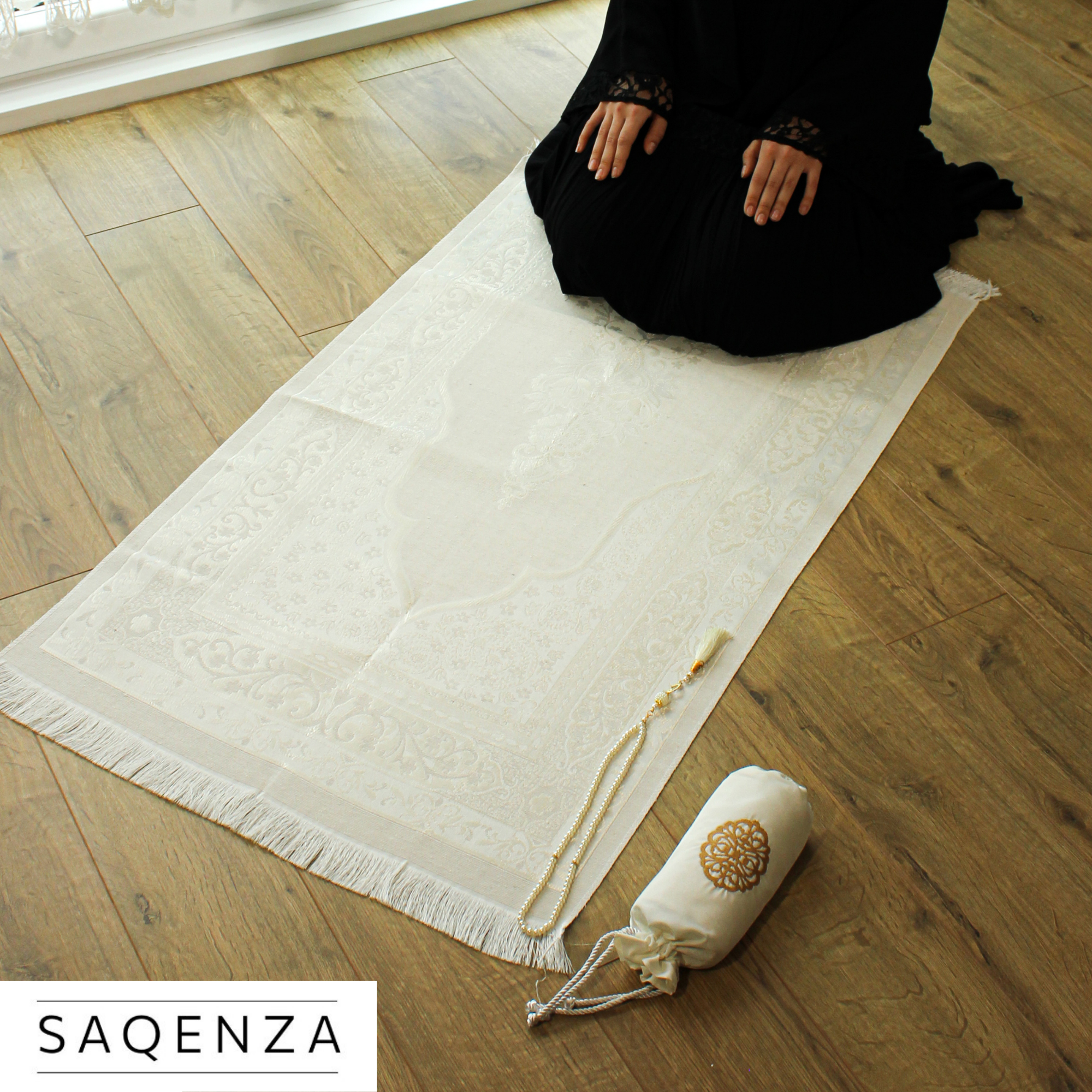 # Imanpaper® Gebetsteppich inkl. Tasche & Tesbih - Extra dünn zum Mitnehmen