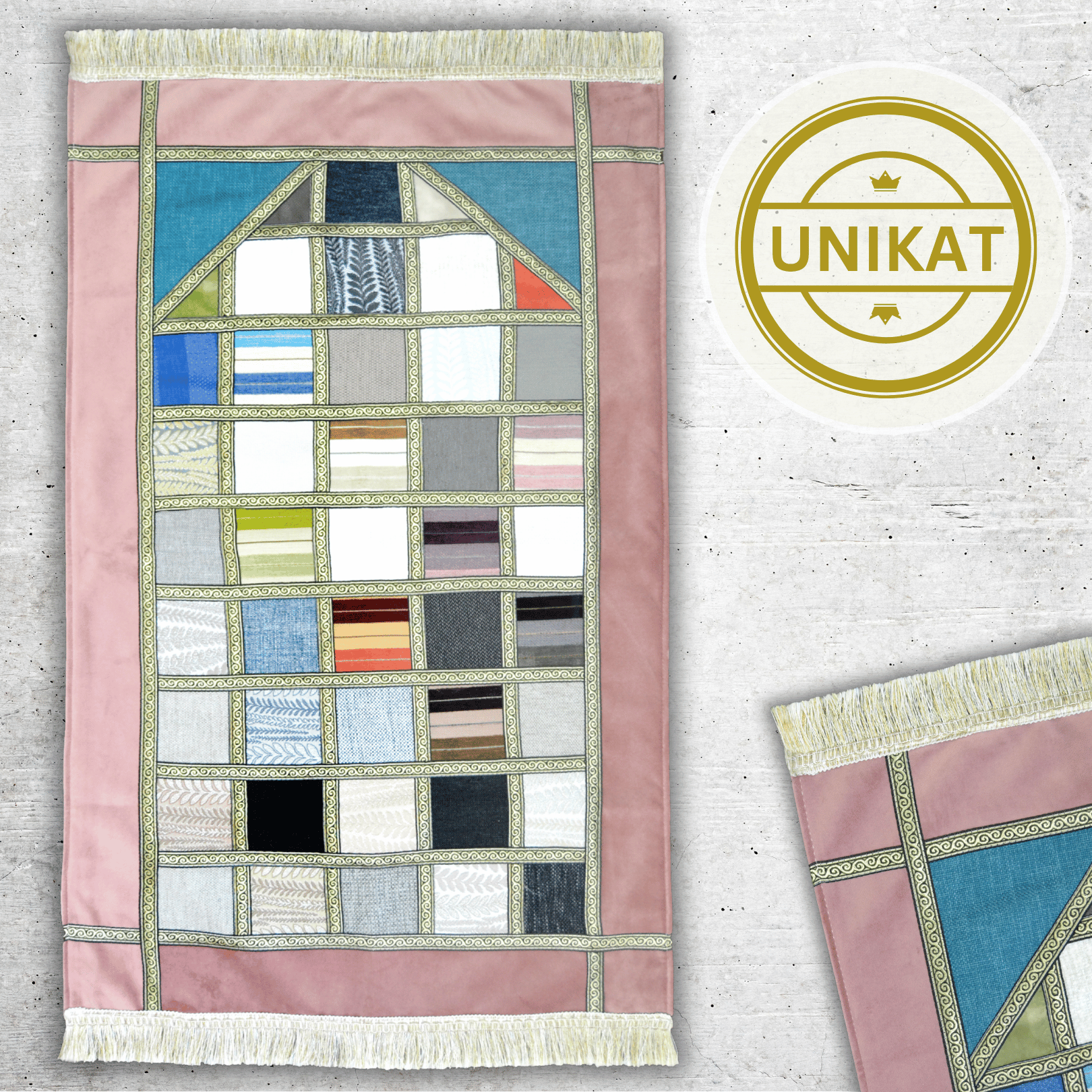 Imanpaper® Gebetsteppich Karo Handmade - Hochwertig verarbeitet